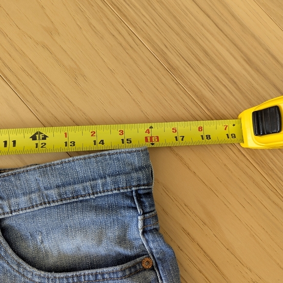 J. Crew High Rise Short Denim Button Fly Distressed Raw Hem 4" Inseam - Picture 5 of 12